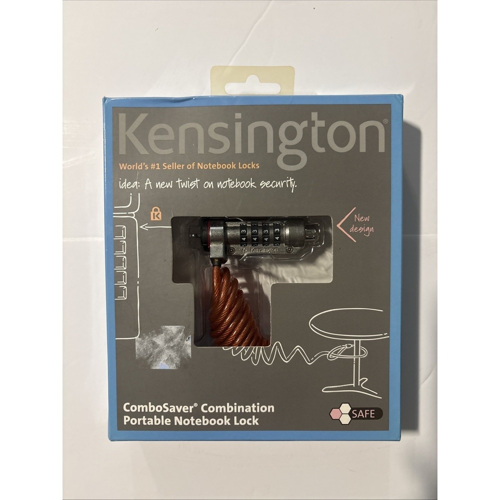 Kensington ComboSaver Combination Portable Notebook Laptop Lock NIB